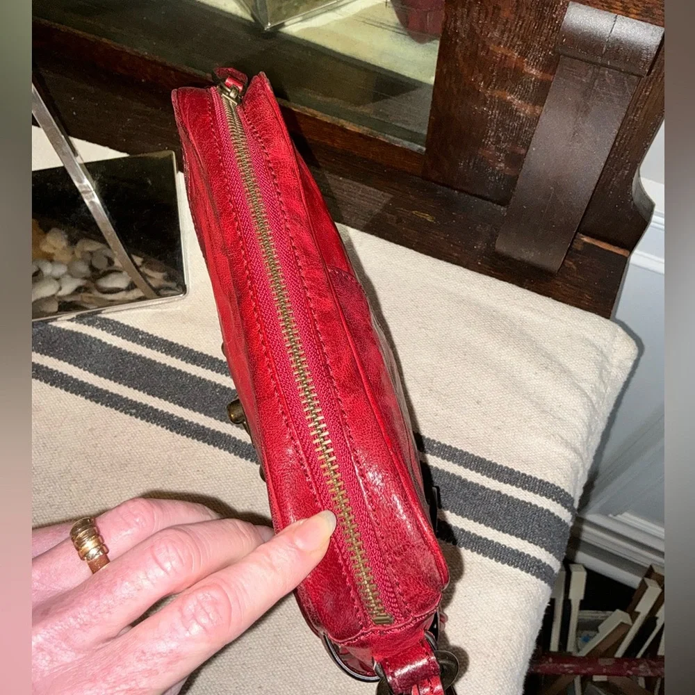 NWOT Frye Leather Cameron Crossbody Clutch Bag Burnt Red Hangtag MSRP $398 - Picture 8 of 16